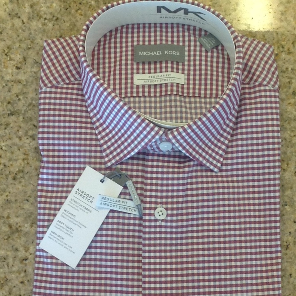 Michael Kors regular fit long sleeve dress shirt.